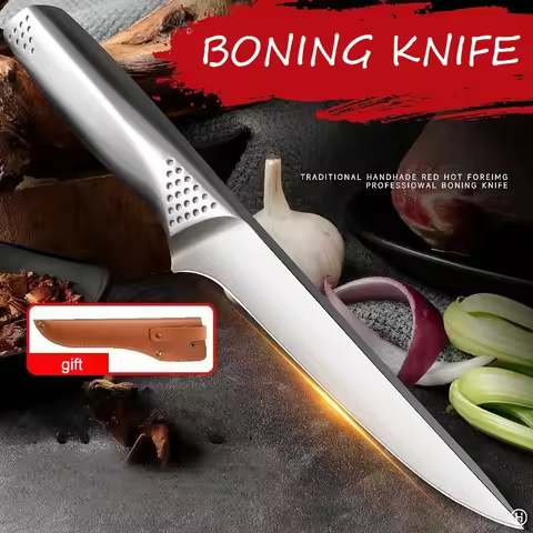 5Cr15 Stainless Steel Butcher Knife for Pork Beef Lamb Slaughtering Boning Knife Cutting Meat Cleave