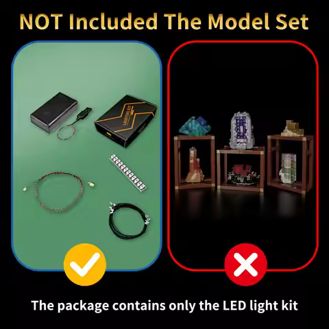 BRIXSPARK LED Light Kit for Lego 21362, USB DIY Light Set For Lego Mineral Collection MOC Building B