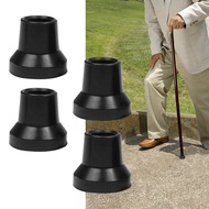 Baosity 4Pcs Crutch Tips Replacement Heavy Duty Wide Anti Slip Reinforced Durable Sturdy Rubber Cane Tips for Seniors Walking Crutches Canes