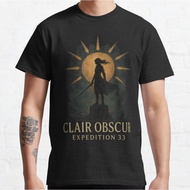 T-shirt permainan video Expedition33 Clair Obscur Expedition 33 Dark Fantasy, hadiah untuk pemain pe