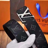 Lv Casual New Style Belt Genuine Leather Belt Simple British Style Fashion Suitable for Middle-Aged Men 105-125cm 8KOA.