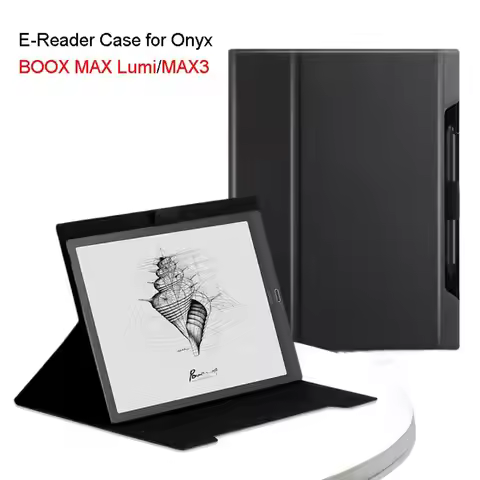 Foldable E-Reader Case Paste Type Wear-resistant Folio Cover Anti-fall Leather Protective Shell for 