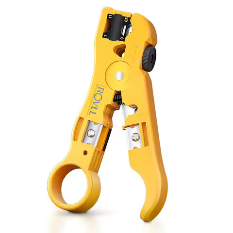 ROVLL All-In-One RJ45 Stripper Cable Stripper Wire Stripper Coaxial Cable Stripper RG59 RG6 RG7 RG11