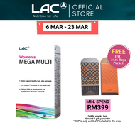 [Expiry May 2027] LAC Womens Mega Multi (90 Caplets) Daily Multivitamin and Nutrition Formula