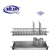 Alcor System 2 Tier Dish Rack / Built In / Dish Rack Kitchen Cabinet - Stainless Steel (B-WFR304)