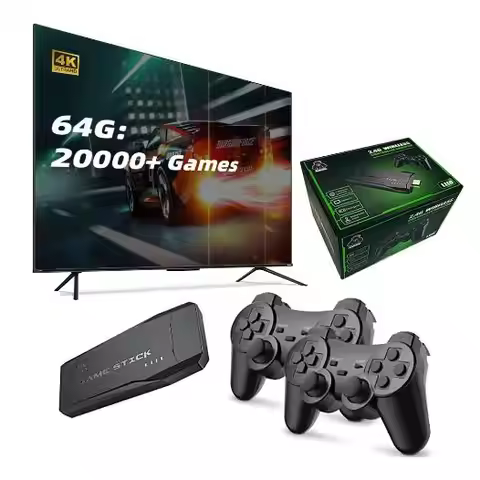 M8 TV Stick Games Console 128G Retro Handheld 40000 Games Player 4K HD Video Game TV Stick 2.4G Doub