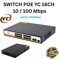 SWITCH POE 16Port POE SWITCH 16+3PORTS 10/100Mbps/1000Mbps / SWITCH HUB POE 2Uplink+FO