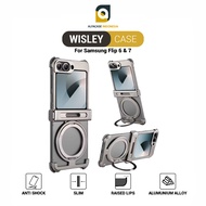 ALFACASE Case Samsung Galaxy Z Flip 6 7 - Wisley Case - Casing Samsung Galaxy Z Flip 6 7