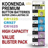 Lithium 3V Button Battery CR927 CR1225 CR1625 Coin Cell Batteries LM1225 BR1225 KCR1225 1pc 5pcs Bat