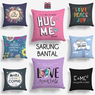 Sofa Cushion COVER Print Motif Quotes of the Day/Words 40x40 cm - Pusat Kado