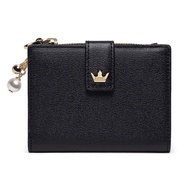 J.ESTINA Women's LILY Bi-Fold Zip Top Wallet JSTESC0BS100BK010 + Shopping Bag