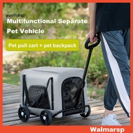 [WMP]  360° Rotating Drawbar Pet Stroller Pet Stroller with Retractable Drawbar 360° Rotatable Handl