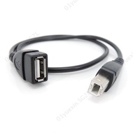 Black 50cm USB 2.0 Type A Female To USB B Male Scanner 3D Printer connector extender Cable USB 3D Pr