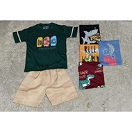 Boys' three-bunnies t-shirt and cargo pants set 2-8 years