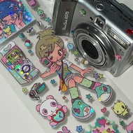 35cm PET holo star anime retail roll sticker Girl y2k vibes decoration journal B3727