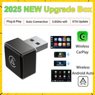2in1 Wired To Wireless Carplay Smart DongleWireless Android Auto Adapter 5G WIFI For iphone Android