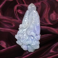 【擺財】紫羅蘭翡翠巧雕白菜 | 天然緬甸玉A貨翡翠 | 送禮