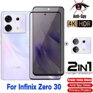 For Infinix Zero 30 4G 5G 2023 Curved Private Tempered Glass Full Cover Screen Protector Anti Peek P