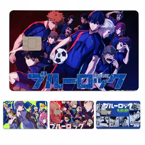 Blue Lock Anime Matte Front Skin Film Sticker Cover For Small Chip Credit Card Debit Card