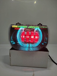 HEAD LAMP LEGENDA 2 CUSTOM LAMPU TEMBAK 4 LENSA BILED PROJIE 4 MATA