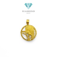 23K Gold Cendrawasih Pendant - Diamond Jewelry