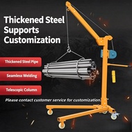 Mobile crane, folding hand-cranked lifting frame, household electric vehicle-mounted lifting and hoi