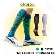 CITRUSOX Retro Reflective Compression Sports Running Knee Socks (28-32cm, 22-25cm) #1930