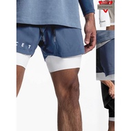 running tights men tight pant man seluar tight Fitness Men Running Quick-Drying Three-Point Pants Am