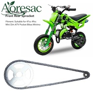 Aoresac T8F ด้านหน้าด้านหลังชุดโซ่ Stylish Look T8F เกียร์ชุดโซ่ติดตั้งง่ายสำหรับ 47cc 49cc Mini Dir