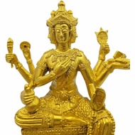 四面佛金身 泰国四面佛像 有求必应大梵天王（金色） 100% 纯列南皮 （lek Nam phi）铁矿石铸造