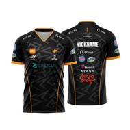 RRQ 2023 BLACK HITAM JERSEY KAOS GAMING FREE NAMA