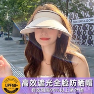 LP-6 YU🍓Strong Shading Big Brim Sun Protection Hat Female Summer Uv Protection Outdoor Sun Protection Hat Light Cover Fa