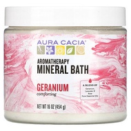 Aura Cacia, Aromatherapy Mineral Bath, Comforting Geranium, 16 oz (454 g)