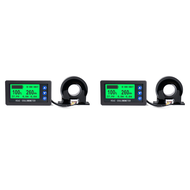 2X Battery Monitor Hall Coulomb Meter DC 8-100V 200A Lifepo4 Lead-Acid Li-Ion Lithium Capacity Power Display