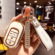 เคสกุญแจ honda ฝาครอบกุญแจ BRV HRV CRV WRV city civic Accord อุปกรณ์ตกแต่งรถยนต์ HONDA พวงกุญแจร
