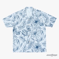 GALLOP : Mens Wear Graphic Print Hawaii Shirt เสื้อฮาวาย รุ่น GW9042 สี White - ขาว / ราคา 1790.-