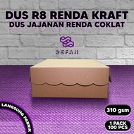 Kraft Lace Rice Box R8 18x18 Catering Box 310gsm
