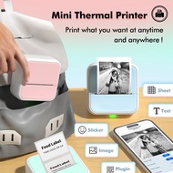 Portable Sticker Printer Thermal Printer Mini Label Printer Name Label Maker for Scrapbook ToDoList