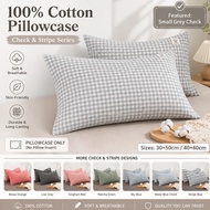 Sarung Bantal Cotton 100% 纯棉枕套 Memory Foam Solid Color Envelope 30x50 40x60cm