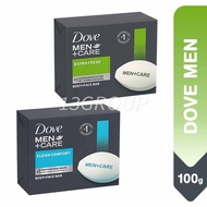 Dove Men+Care Body + Face Soap Bar / Clean Comfort / Extra Fresh, 100g