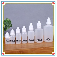 5PCS 5ML/10ML/15ML/20ML/30ML/50ML Wholesale Eyes Liquid Dropper Refillable Bottles Empty Plastic Squeezable Bottles