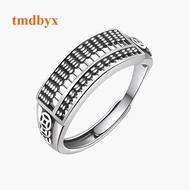 TMDBYX Fortune Abacus Ring Silver Abacus Ring Sempoa Cincin Retro Couple Rings