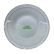 PIRING MAKAN KERAMIK CEKUNG PUTIH POLOS SUNBIRD UKURAN 9 INCH Piring Keramik Polos 9Inch - Piring Ma