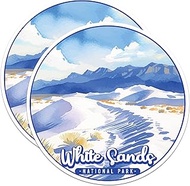 (2 Pack) White Sands National Park Bumper Sticker - US National Park - Choose from 63 Parks - 5" On 