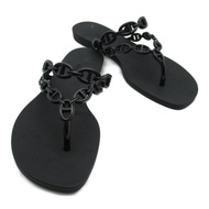 HERMES Sandals 《Island》沙灘涼鞋 H241051Z 02380 橡膠 黑色 二手 女式