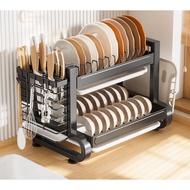 Kitchen Dish Rack Draining Rack Cupboard Storage Rack Household Countertop Dish Rack Tableware Storage Rack FBMI