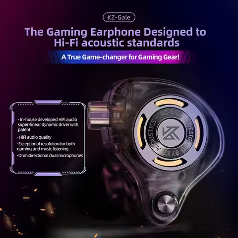 KZ Gale Removable Cable High Quality Dynamic High Temperature Hifi In Ear Gaming Earphones