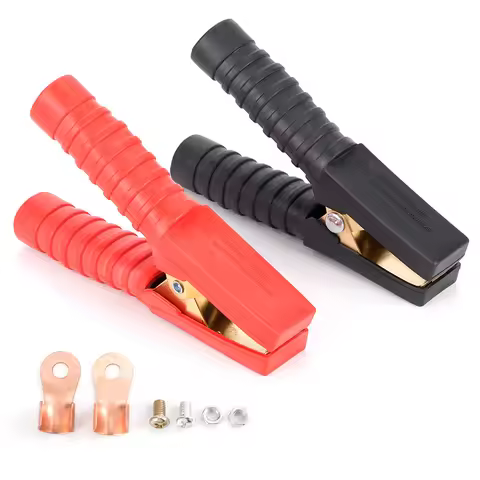 2Pcs Large 500A-1000A Alligator Clip Car Battery Chargers Insulated Clamp Mergency Battery Jump Cabl