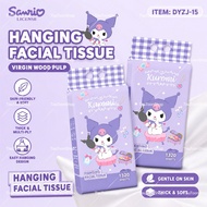 TisuToonShop Sanrio Kuromi Hanging Facial Tissue 1320 Sheets Soft Virgin Wood Pulp Tissue Paper 3 Pa