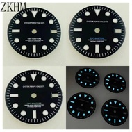 QX NH34 Dial Diameter 28.5mm Ice Blue Night Light GMT/NH35 Watch Case Dial Suitable For NH34 Movemen